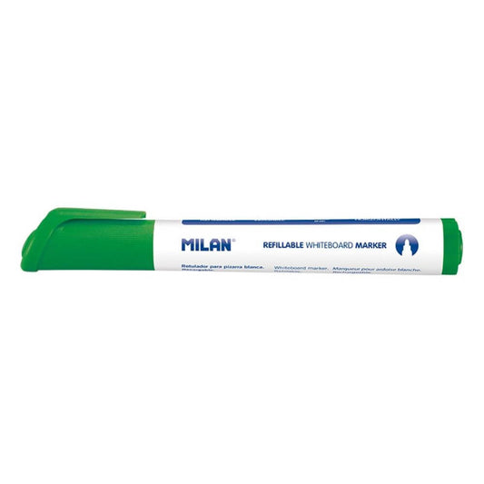 Marker MILAN Reincarcabil Pentru Tabla Magnetica, Verde, Varf 5 mm, Markere, Marker Verde, Markere Verzi, Marker cu Cerneala Verde, Marker Nepermanent Tabla, Markere Nepermanente Tabla, Marker Verde Tabla Magnetica, Marker Whiteboard