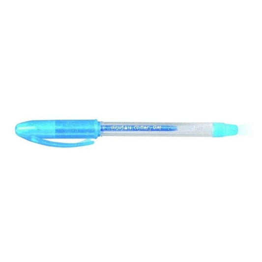 Pix cu Gel PENSAN Glitter, Mina Albastra cu Sclipici, 12 Buc/Set, Varf 1 mm, Corp din Plastic Transparent, Pixuri cu Gel, Pix cu Sclipici, Pix Glitter, Pixuri cu Sclipici, Pixuri Glitter, Pix cu Gel cu Sclipici, Rechizite Scolare