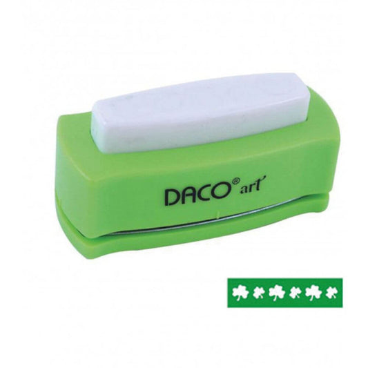Perforator Bordura DACO Hobby, Model 5, Plastic/Metal, Perforare 4.5x1 cm, Verde/Alb, Perforator Lucru Manual, Perforator Bordura, Perforator Activitati Creative, Perforator pentru Felicitari si Invitatii, Perforator Bordura cu Model