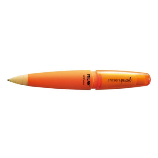 Creion Mecanic MILAN Fluo, Mina de 1.3 mm, Radiera Inclusa, Corp din Plastic Portocaliu Fluorescent, Creioane Mecanice, Creion Mecanic cu Mina, Creioane Mecanice cu Mina, Creion Mecanic cu Radiera, Creion Mecanic 1.3 mm