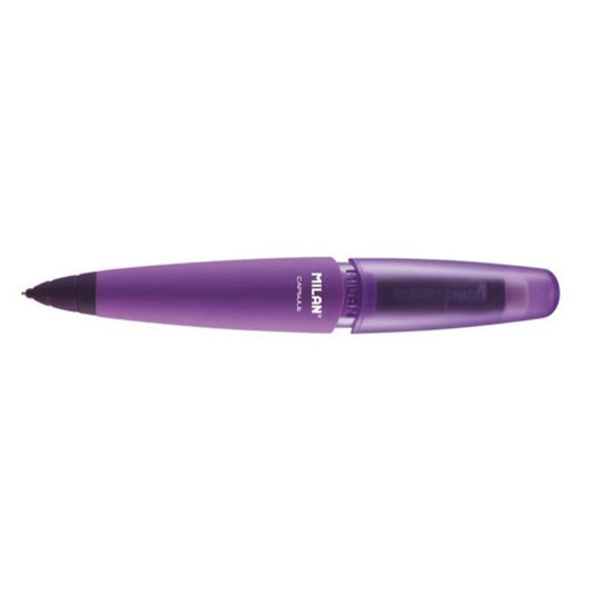 Creion Mecanic MILAN Capsule, Mina de 0.7 mm, Corp din Plastic Mov, Creioane Mecanice, Creion Mecanic cu Mina, Creioane Mecanice cu Mina, Creion Mecanic Milan, Creion Mecanic cu Radiera, Creion Mecanic 0.7 mm