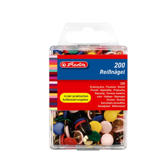 Pioneze Metalice Color 200bucati/cutie