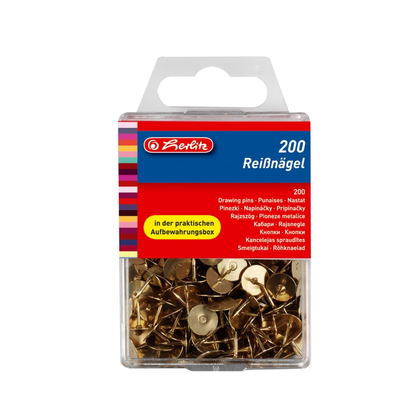 Pioneze Metalice Aurii 200bucati/cutie