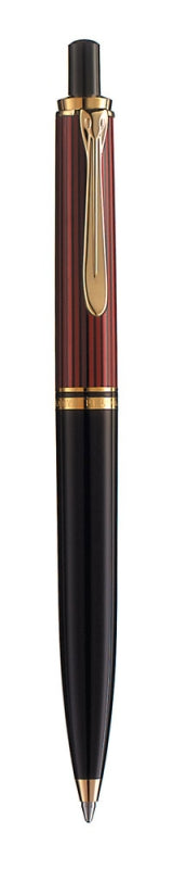Pix Souveran K400,mina Tip Parker,accesorii Placate Cu Aur,corp Negru-rosu