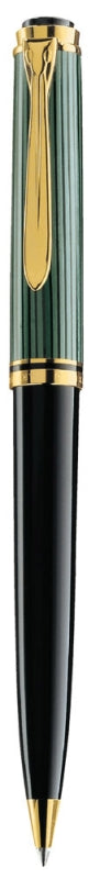 Pix Souveran K800 Mina Tip Parker,accesorii Placate Cu Aur, Corp Negru-verde