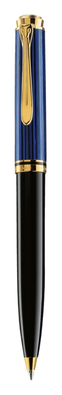 Pix Souveran K600 Mina Tip Parker,accesorii Placate Cu Aur,negru-albastru