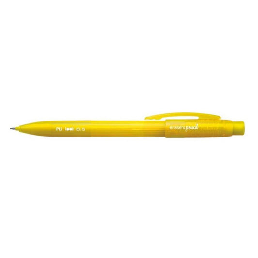 Creion Mecanic MILAN Look, Mina de 0.5 mm, Radiera Inclusa, Corp Galben din Plastic, Creioane Mecanice, Creion Mecanic cu Mina, Creioane Mecanice cu Mina, Creion Mecanic cu Radiera, Creion Mecanic 0.5 mm, Creion Mecanic Galben