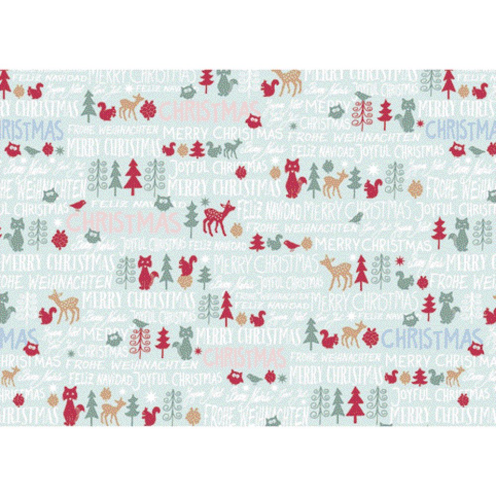 Hartie Impachetat, 2 M X 70 Cm, Motiv Craciun