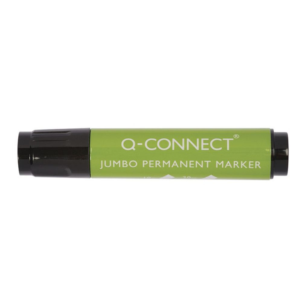 Marker Permanent Q-CONNECT Jumbo, Varf Patrat, Scriere de 2-20 mm, Negru, Markere Permanente, Accesorii Birou, Instrumente de Scris