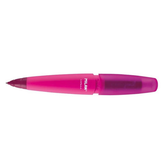 Creion Mecanic MILAN Capsule, Mina de 0.7 mm, Corp din Plastic Roz, Creioane Mecanice, Mecanic cu Mina, Creioane Mecanice cu Mina, Creion Mecanic Milan, Creion Mecanic cu Radiera, Creion Mecanic 0.7 mm
