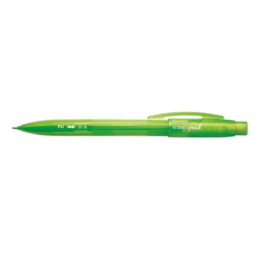Creion Mecanic MILAN Look, Mina de 0.5 mm, Radiera Inclusa, Corp Verde din Plastic, Creioane Mecanice, Creion Mecanic cu Mina, Creioane Mecanice cu Mina, Creion Mecanic cu Radiera, Creion Mecanic 0.5 mm, Creion Mecanic Verde