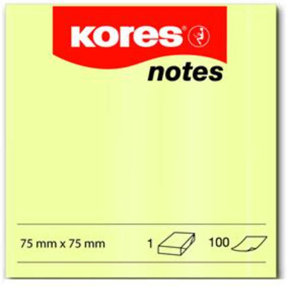Notite Adezive Kores, 100 File, 75x75 mm, Galben Pal, Bloc Notes, Sticky Notes, Post-it, Post-it-uri, Bloc de Hartie, Notite pentru Birou, Notite Adezive pentru Birou, Memo Adezive, Notite Adezive Galbene, Notite Adezive Colorate