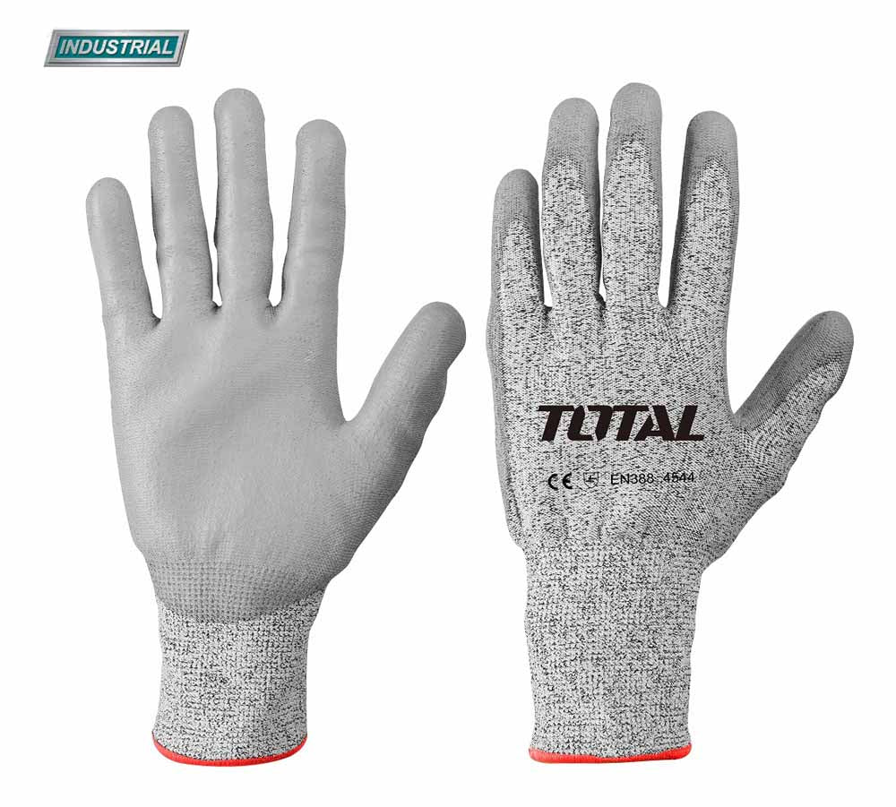 Total - Manusi De Protectie - Pu + Hppe + Textil - Rezistente La Taiere - Xl (industrial)