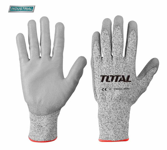 Total - Manusi De Protectie - Pu + Hppe + Textil - Rezistente La Taiere - Xl (industrial)