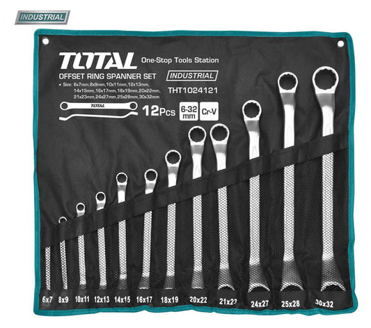 Total - Set  12 Chei Inelare Cu Cot - 6-32mm  (industrial)
