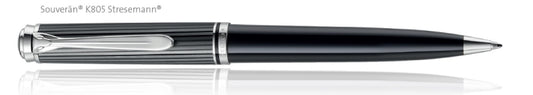 Pix Souveran K405 Streseman, Mina Tip Parker, Accesorii Placate Cu Paladiu, Corp Antracit/dungi