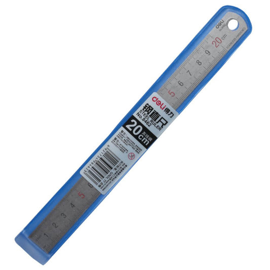 Rigla Metalica Deli, 20 cm, Rigla Metalica Gradata, Rigla Metalica 20 cm, Rigla de Metal Gradata, Rigle Metalice Gradate, Rigle Metalice 20 cm, Rigla 20 cm, Rigle 20 cm, Rigle de Metal Gradate, Liniar Metalic Gradat, Liniar Metalic 20 cm