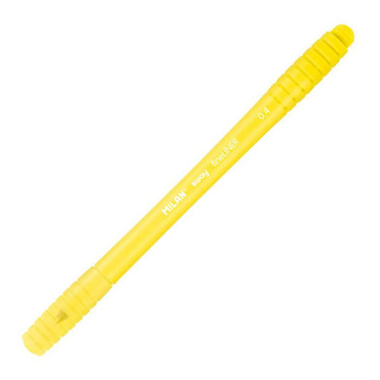Pix MILAN Fineliner, Mina Galbena, Varf 0.4 mm, Corp din Plastic de Culoare Galbena si Capac Aerisit, Pix Galben, Linere Scoala, Liner Milan, Finelinere, Liner Grafic, Pix Liner, Fineliner Galben, Pix cu Pasta Galbena
