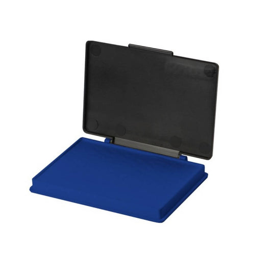 Tusiera din Plastic Kores, 7x11 cm, Albastru, Tusiere Plastic, Tusiere din Plastic, Tusiera Albastra, Tusiere Albastre, Tusiera Kores, Tusiere Kores, Tusiera Stampila, Tusiere Stampila, Tusiera pentru Stampila, Tusiere pentru Stampile