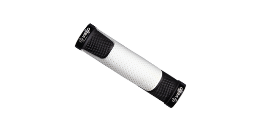 Mansoane Velo - Slice  -  Cauciuc  -  130mm Fixare: Inele Blocare  -  Alb/negru
