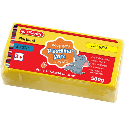 Plastilina Soft Clay 500 Gr Galben Basic