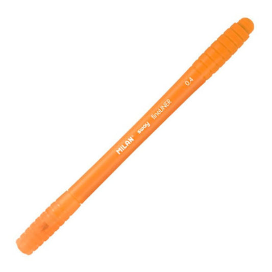 Pix MILAN Fineliner, Mina Portocalie, Varf 0.4 mm, Corp din Plastic de Culoare Mandarin si Capac Aerisit, Pix Portocaliu, Fineliner Portocaliu, Linere Scoala, Liner Milan, Finelinere, Liner Grafic, Pix Liner, Pix pentru Scolari, Rechizite Scolare