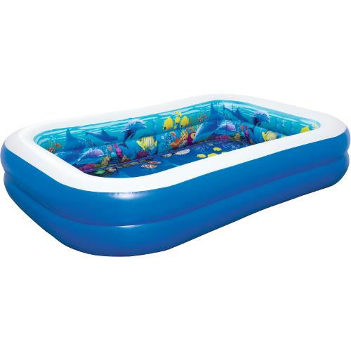 Piscina Cu 2 Inele Aventuri 3d In Lumea Marina, 262 X 175 X 51 Cm
