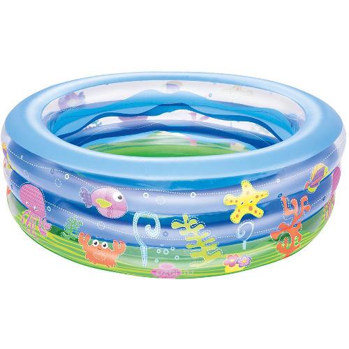 Piscina Gonflabila Cu 3 Inele Cristal, 196 X 53 Cm