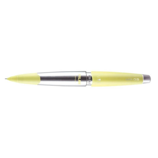 Creion Mecanic MILAN Capsule Silver, Mina de 0.5 mm, Corp din Metal si Plastic Galben, Creioane Mecanice, Creion Mecanic cu Mina, Creioane Mecanice cu Mina, Creion Mecanic Milan, Creion Mecanic cu Radiera, Creion Mecanic 0.5 mm