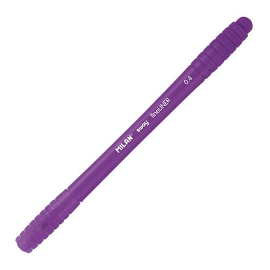 Pix MILAN Fineliner, Mina Mov, Varf 0.4 mm, Corp din Plastic de Culoare Mov si Capac Aerisit, Pix Mov, Fineliner Mov, Linere Scoala, Liner Milan, Finelinere, Liner Grafic, Pix Liner, Pix Scolar, Pix pentru Scolari
