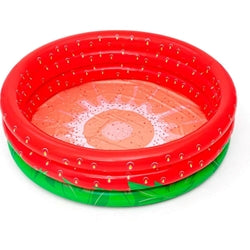 Piscina Gonflabila 3 Inele Cu Imprimeu Capsuni 160 X 38 Cm