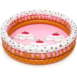 Piscina Gonflabila Cu 3 Inele Si Imprimeu Inghetata 160 X 38 Cm