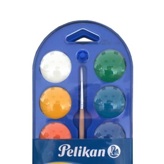 Acuarele, 24 Culori Pastila + Pensula, Pelikan