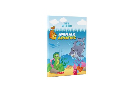 Carte De Colorat A4, 16 Pagini, Animale Acvatice