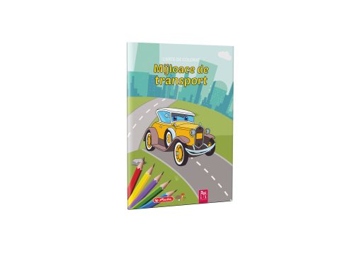Carte De Colorat A4, 16 Pagini, Mijloace De Transport