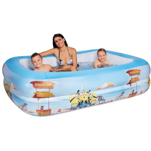 Piscina Ganflabila Minions Cu 2 Inele 200 X 150 X 50 Cm