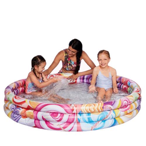 Piscina Gonflabila Cu 3 Inele Candy World 157 X 28 Cm