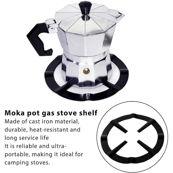 Suport pentru Ochi Aragaz din Inox, Dimensiune 14 cm, Culoare Negru