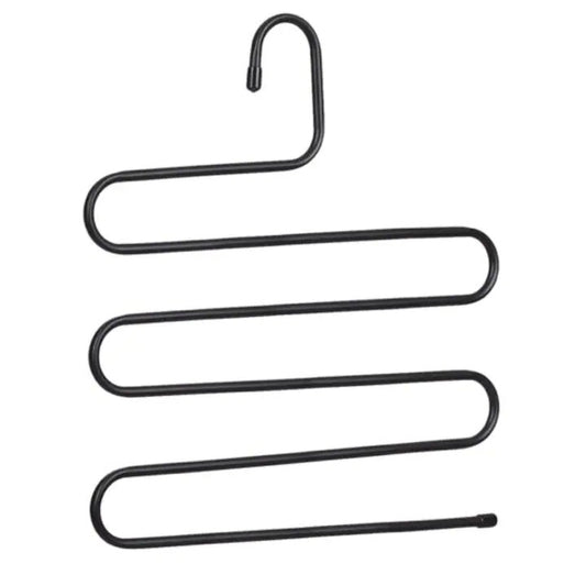 Umeras Metalic pentru Pantaloni cu 5 pozitii, Culoare Negru, Dimensiune 34.5x23.5 cm