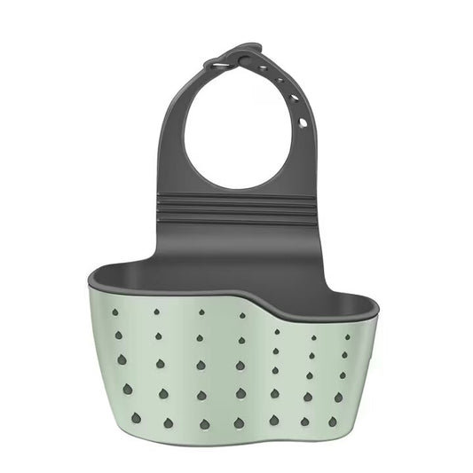 Suport pentru Burete Vase din Plastic, Dimensiune 24x13 cm, Orificii Scurgere si Agatatoare Reglabila, Culoare Multicolora