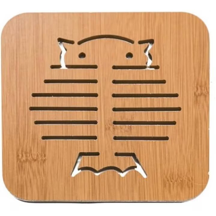 Suport din Bambus pentru Oale, Tigai, Tavi Fierbinti, Dimensiune 13 cm