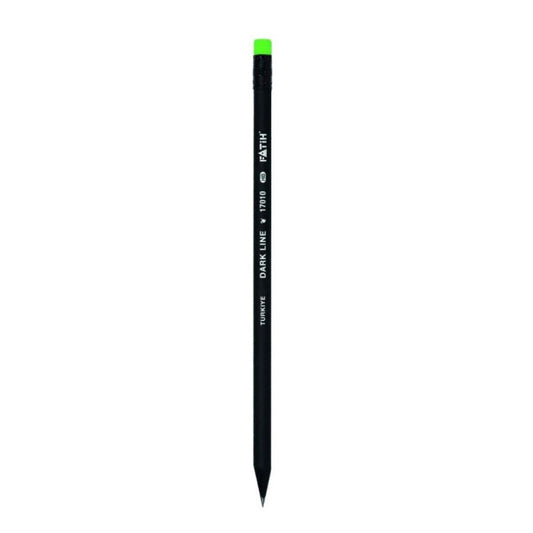 Creion Negru Fatih cu Radiera Dark Line, 72 Buc/Set, Duritate HB, Culoare Scriere Negru