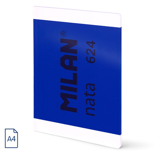 Caiet A4 48 File Ar Cusut Milan Albastru Nata 57043g48b