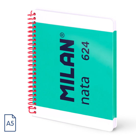 Caiet A5 80 File Ar Spira Milan Verde Nata 57053e80gr