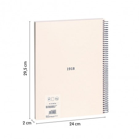 Caiet A4 80 File Velin Spira Milan Bej 430 57141e80bg