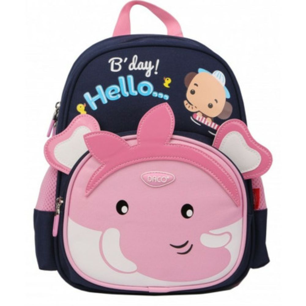 Ghiozdan Gradinita Daco, Model GH235, 1 Compartiment, 2 Fermoare, Dimensiune 320x250x150 mm, Culoare Bleumarin si Roz