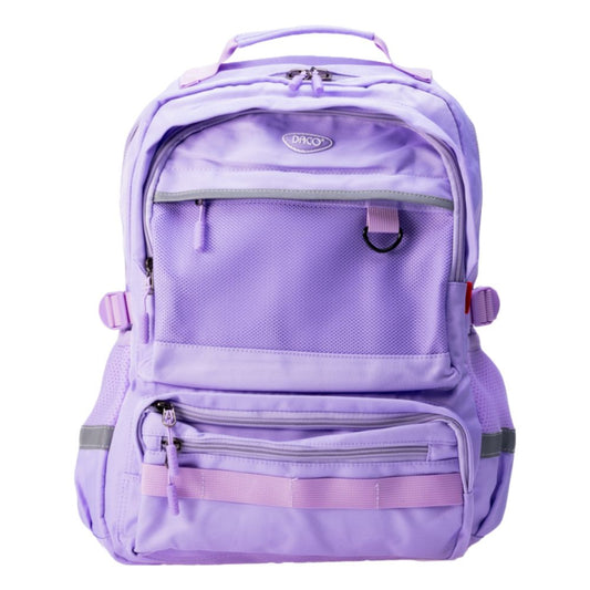 Ghiozdan Scolar Daco, Dimensiuni 44x32x17 cm, Bretele cu Burete Reglabile, Material Poliester, Culoare Mov