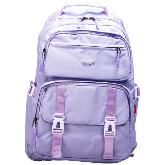 Ghiozdan Scolar Daco, Dimensiuni 46x32x18 cm, Bretele cu Burete Reglabile, Material Poliester, Culoare Lila