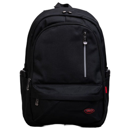Ghiozdan Scolar Daco, Dimensiuni 48x33x18 cm, Bretele cu Burete Reglabile, Material Poliester, Culoare Negru