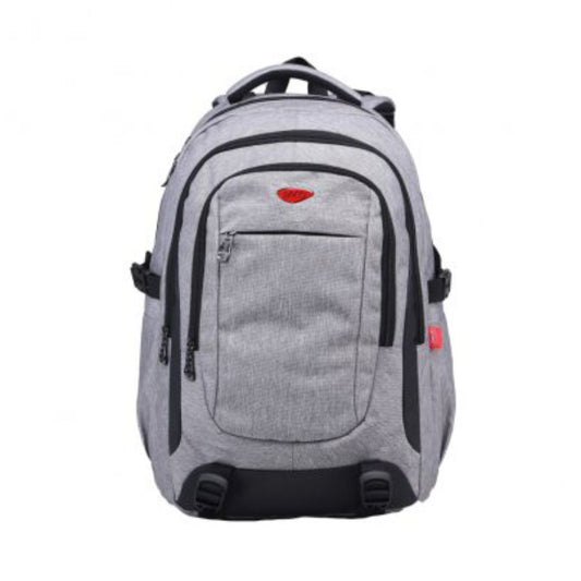 Ghiozdan Scolar Daco, Dimensiune 48 cm, Bretele cu Burete Reglabile, Material Poliester, Culoare Gri/Negru
